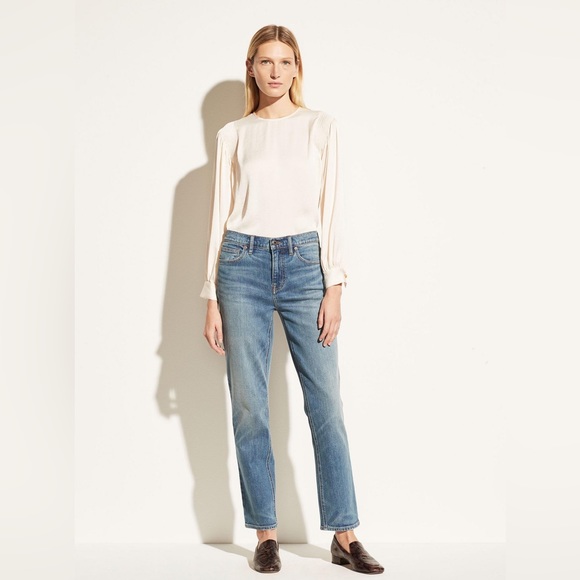 Vince Blue Straight Leg Jeans for Women - Picture 1 of 12